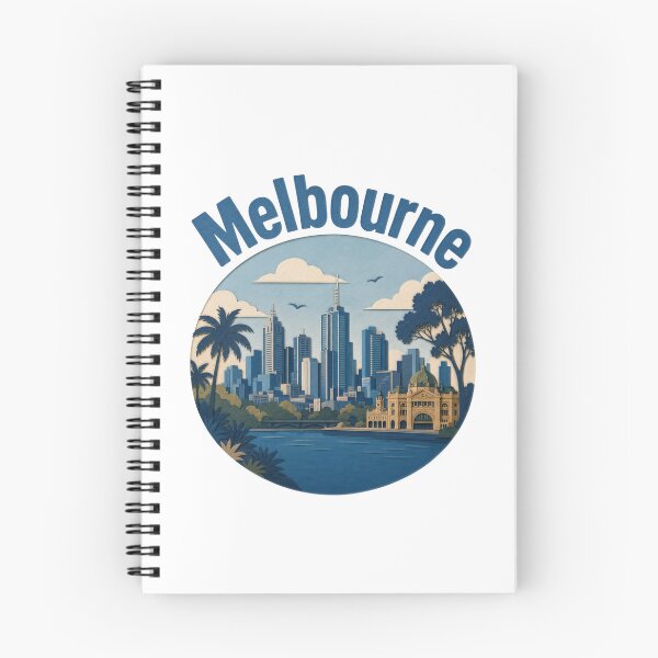 Item preview, vintage Melbourne illustration designed and sold by RiderSpoon.
