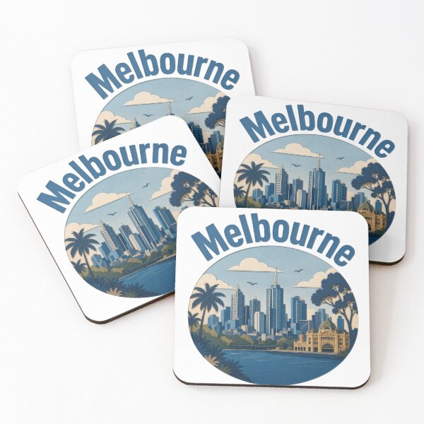 Item preview, vintage Melbourne illustration designed and sold by RiderSpoon.