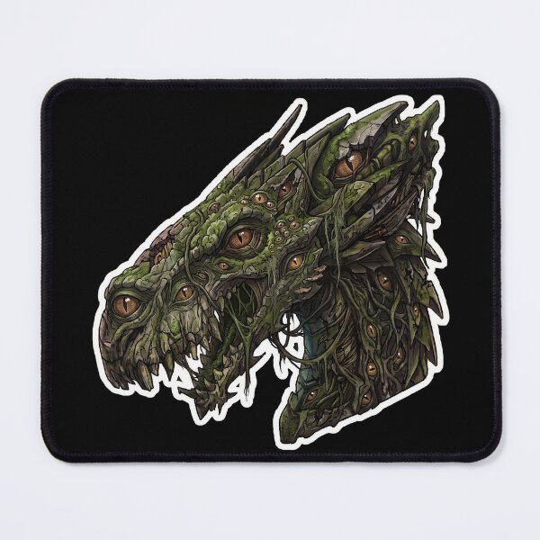 Item preview, Eldritch Many Eyed Forest Dragon Cosmic Horror Creature Sticker designed and sold by bug4j_DragonLab.