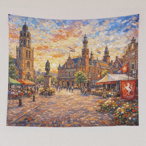 Item preview, Enschede, the Netherlands painting – A Beautiful place in Europe. designed and sold by GalleryKauffeld.