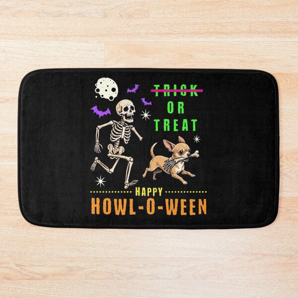 Item preview, Happy Howl-O-Ween Skeleton Chihuahua Trick Treat designed and sold by d247.