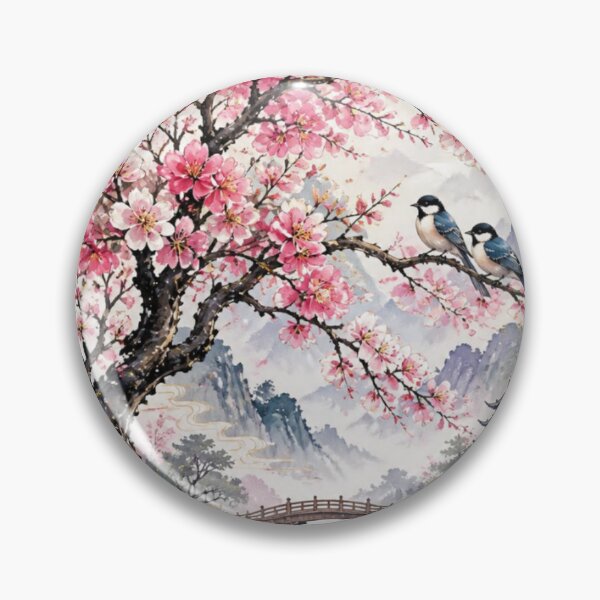Item preview, Cherry Blossom Sakura Landscape Asian Art Design designed and sold by VaneDesings.