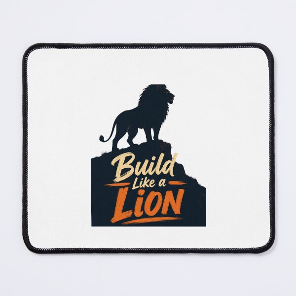 Item preview, Build Like a Lion Silhouette Sunset Gym Motivation Graphic Art designed and sold by Bennie Singh.