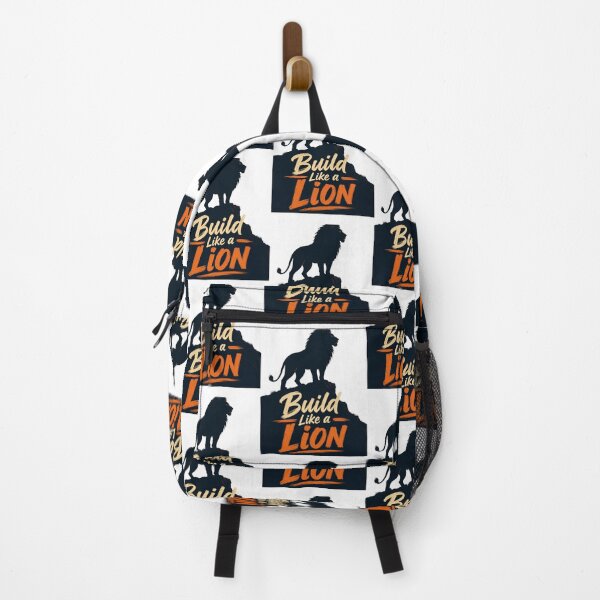 Item preview, Build Like a Lion Silhouette Sunset Gym Motivation Graphic Art designed and sold by Bennie Singh.