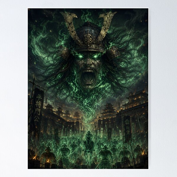 Artikelvorschau, Taira No Masakado Flying Head Ghost Art entworfen und verkauft von MouradStudio.