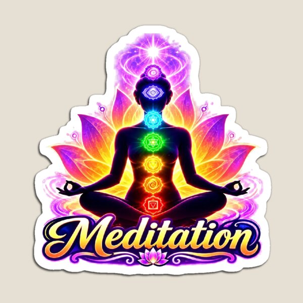 Artikelvorschau, Meditation Chakra Lotus Yoga Spirituelle Energie Leuchtendes Design entworfen und verkauft von Design Sounds Studio.