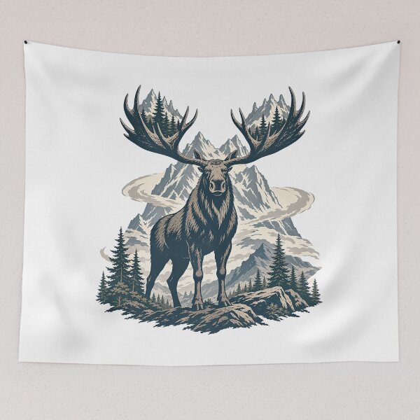 Item preview, Mountain Spirit Moose designed and sold by Wild Creative Art.