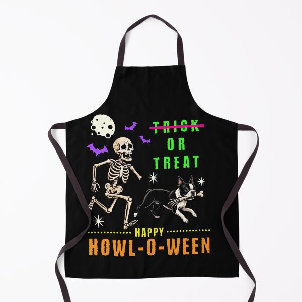 Item preview, Howl-O-Ween Skeleton Boston Terrier Trick or Treat designed and sold by d247.