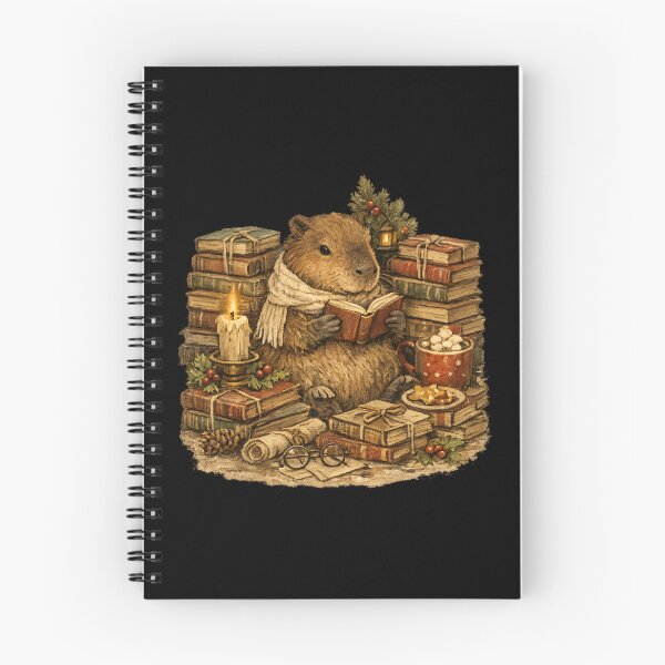 Item preview, Cozy Capybara Reading Books Rustic Farmhouse Christmas Gift  designed and sold by Artycom.