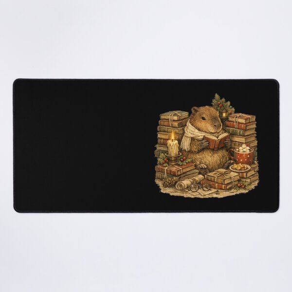 Item preview, Cozy Capybara Reading Books Rustic Farmhouse Christmas Gift  designed and sold by Artycom.