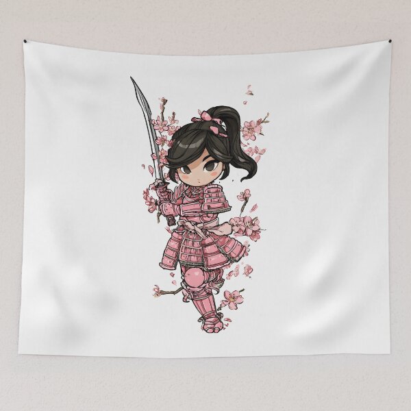 Item preview,  cute chibi samurai girl designed and sold by cutemakerotart.