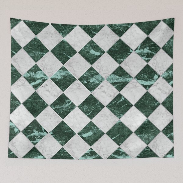 Item preview, Cubic - Green & White Marble #741 designed and sold by Natural Collective.