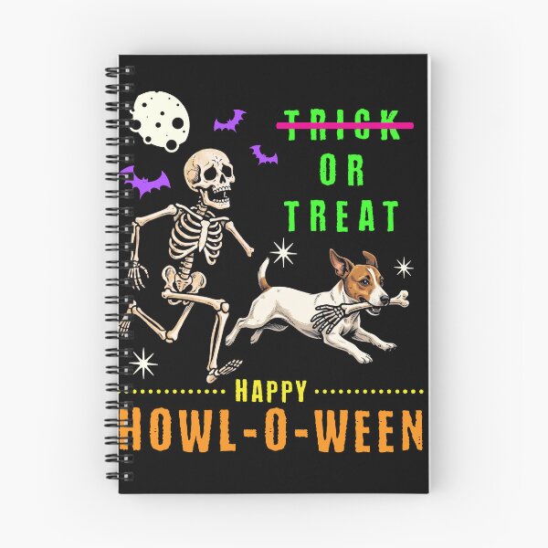 Item preview, Happy Howl-O-Ween Skeleton Dog Trick or Treat designed and sold by d247.