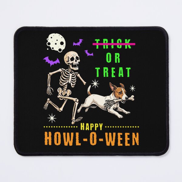 Item preview, Happy Howl-O-Ween Skeleton Dog Trick or Treat designed and sold by d247.