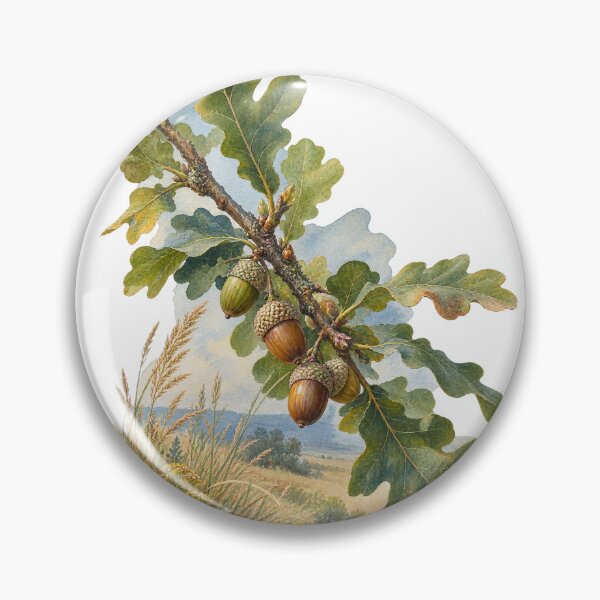 Item preview, Dolj Oak Branch and Acorn Study designed and sold by FurusatoGallery.