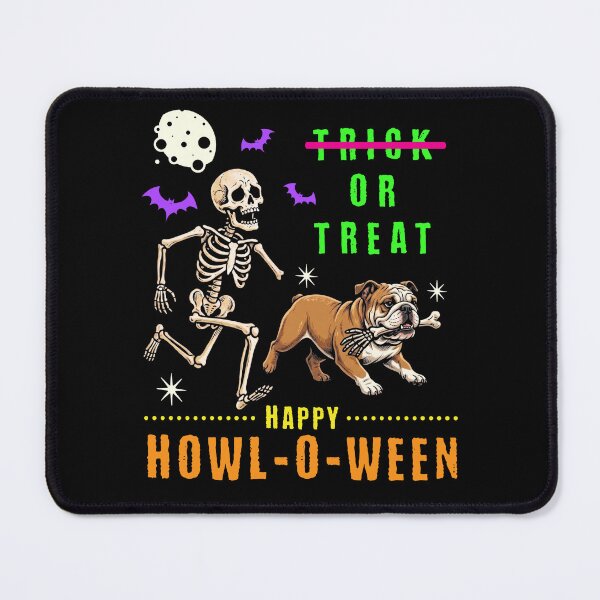 Item preview, Howl-O-Ween Skeleton Bulldog Spooky Trick or Treat designed and sold by d247.