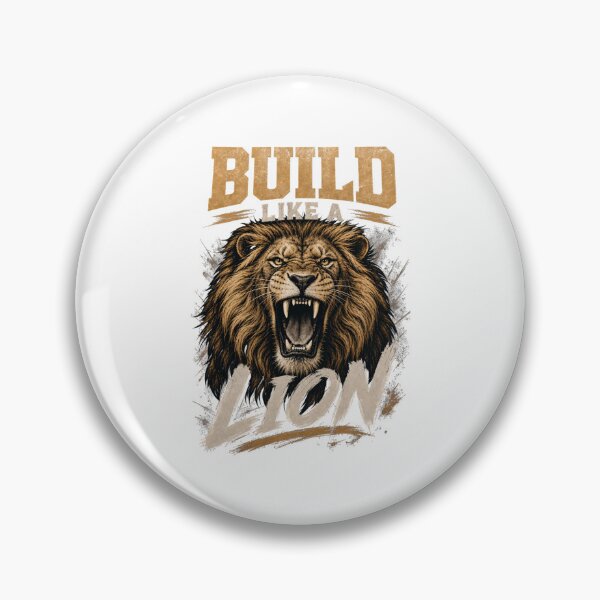 Item preview, Build Like a Lion Fierce Roaring Lion Gym Motivation Graphic designed and sold by Bennie Singh.
