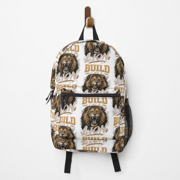 Item preview, Build Like a Lion Fierce Roaring Lion Gym Motivation Graphic designed and sold by Bennie Singh.