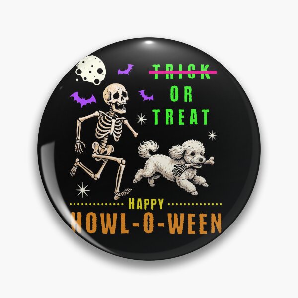 Item preview, Howl-O-Ween Skeleton Dog Trick or Treat Spooky designed and sold by d247.