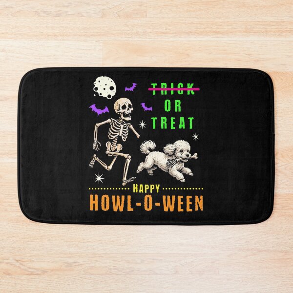 Item preview, Howl-O-Ween Skeleton Dog Trick or Treat Spooky designed and sold by d247.