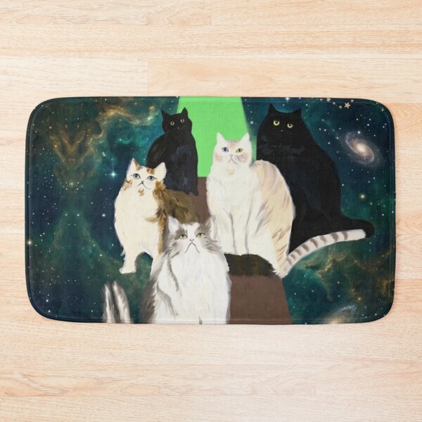 Item preview, Cosmic Cats & UFO Space Abduction Art designed and sold by PetalsPaws.