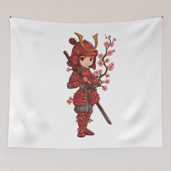 Item preview,  cute chibi samurai girl katana designed and sold by cutemakerotart.