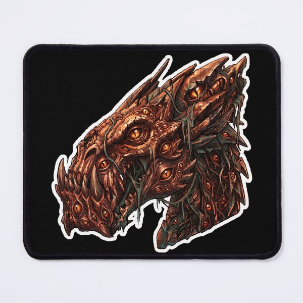 Item preview, Fanged Ancient Stone Dragon Eldritch Mountain Golem Sticker designed and sold by bug4j_DragonLab.