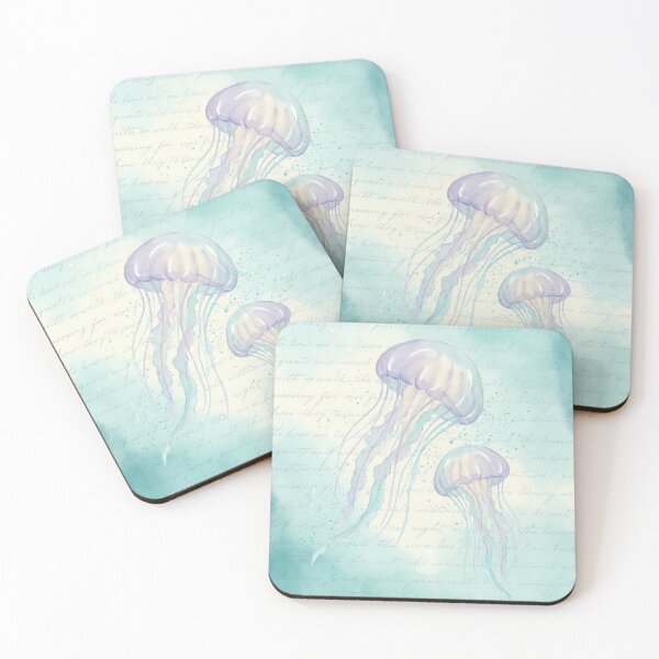 Item preview, Drifting in Calm – Watercolor Jellyfish Art Print designed and sold by Saxon Designs.