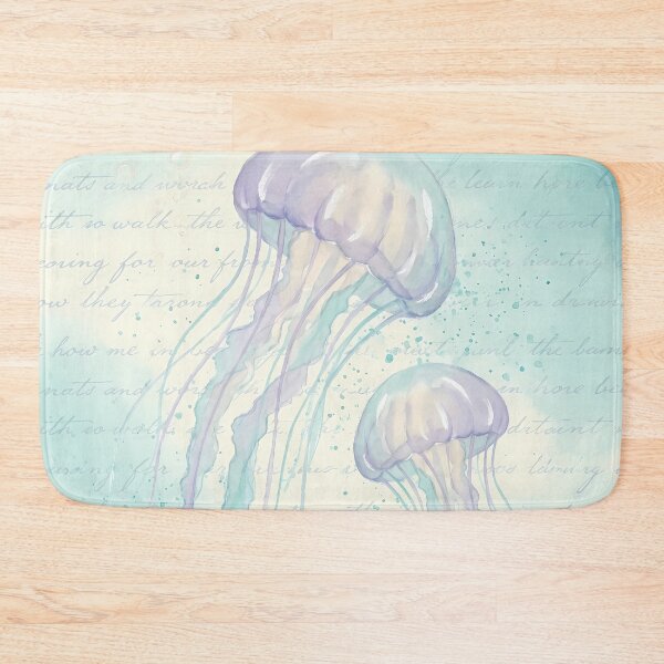 Item preview, Drifting in Calm – Watercolor Jellyfish Art Print designed and sold by Saxon Designs.