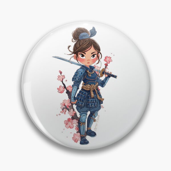 Item preview,  cute chibi samurai girl katana designed and sold by cutemakerotart.
