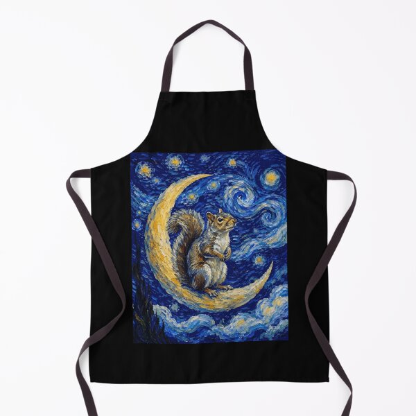 Item preview, Funny Squirrel Starry Night Painting Cute Moon Stars Boys Girls Kids designed and sold by FurryHavenPH.