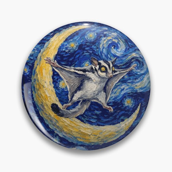 Item preview, Funny Sugar Glider Starry Night Painting Cute Moon Stars Boys Girls Kids designed and sold by FurryHavenPH.