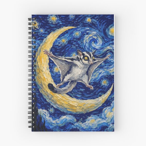 Item preview, Funny Sugar Glider Starry Night Painting Cute Moon Stars Boys Girls Kids designed and sold by FurryHavenPH.