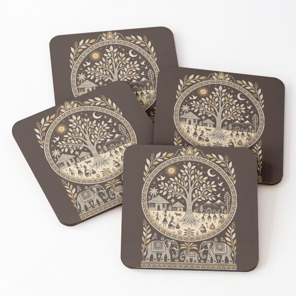 Item preview, Warli Tree of Life – Tribal Nature & Village Folk Art designed and sold by Chirayu1111.