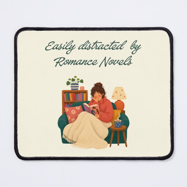 Item preview, Easily distracted by romance novels designed and sold by Designnari.