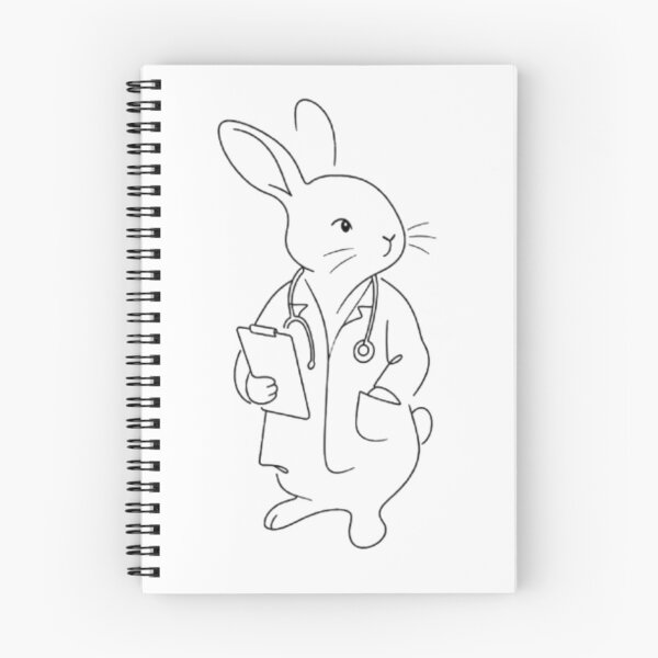Item preview, Minimalist Line Art Rabbit Doctor designed and sold by Snurly.
