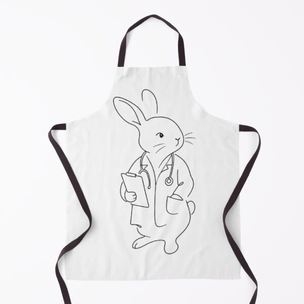 Item preview, Minimalist Line Art Rabbit Doctor designed and sold by Snurly.