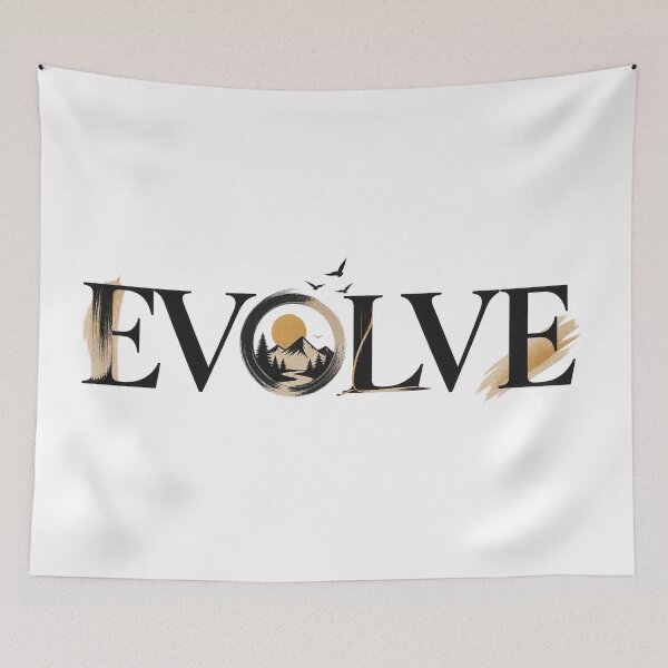 Item preview, EVOLVE – Embrace Growth | Minimalist Nature Inspired Typography designed and sold by Seer beyond Mind.