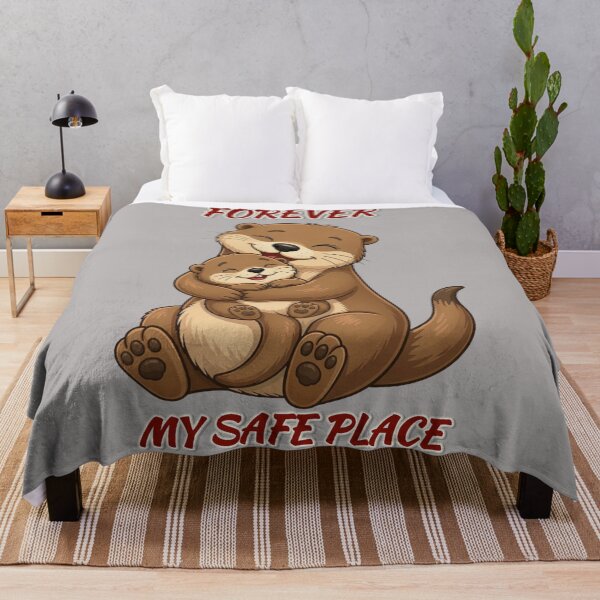 Item preview, Funny Otter Meme Collection - Forever My Safe Place - Mother & Baby Otter designed and sold by MiraLumeStudio.