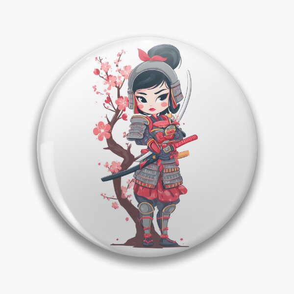 Item preview,  chibi samurai girl cute designed and sold by cutemakerotart.