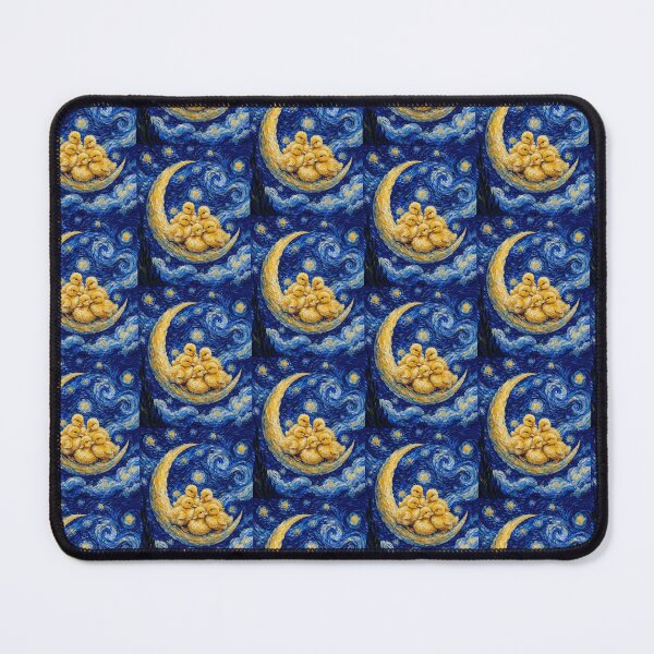 Item preview, Funny Yellow Baby Duck Starry Night Painting Cute Moon Stars Boys Girls Kids designed and sold by FurryHavenPH.