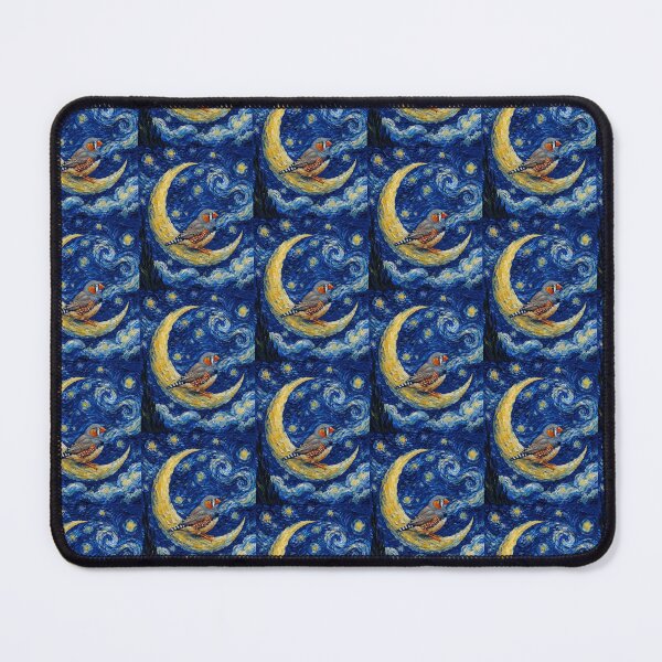 Item preview, Funny Zebra Finch Starry Night Painting Cute Moon Stars Boys Girls Kids designed and sold by FurryHavenPH.