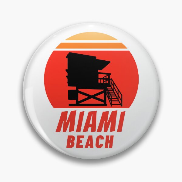Item preview, Sunset Miami Beach Florida Lifeguard Tower designed and sold by mizam.