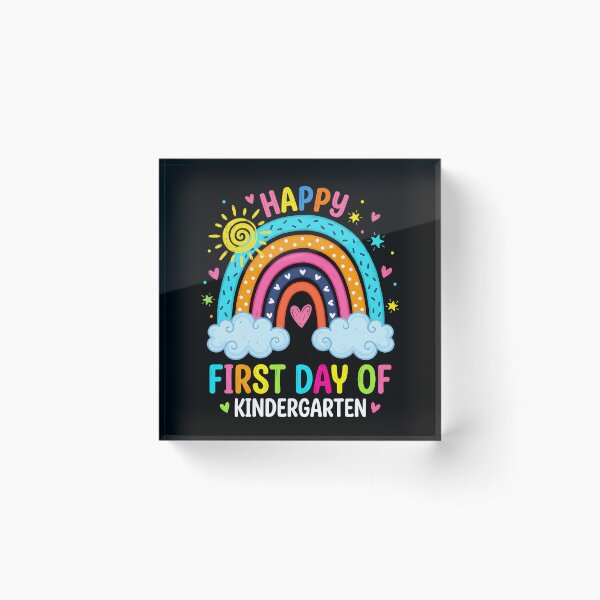 Item preview, Happy First Day of Kindergarten Colorful Rainbow Back to School designed and sold by IsDesignHub.