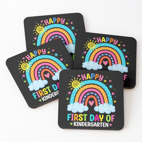 Item preview, Happy First Day of Kindergarten Colorful Rainbow Back to School designed and sold by IsDesignHub.