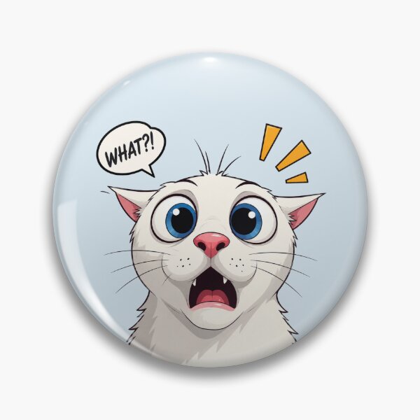 Item preview, Funny Shocked Cat – What?! Surprised Reaction Face Cute Animal Humor designed and sold by waikibi ⭐⭐⭐⭐⭐.