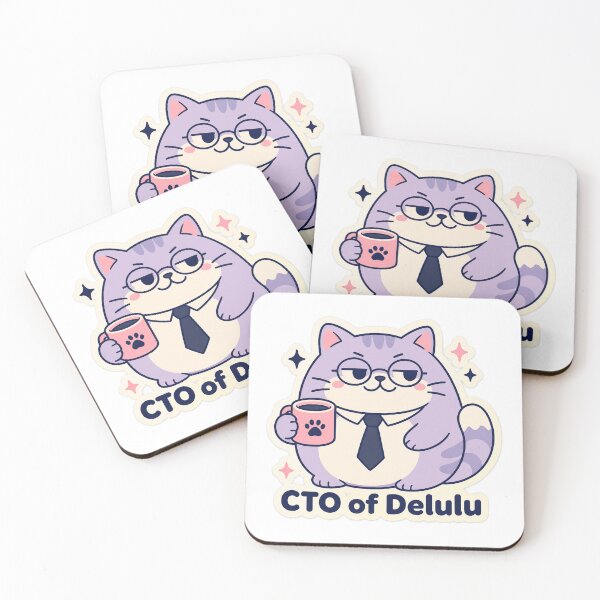 Item preview, CTO of Delulu Funny Tech Cat Sticker designed and sold by Power Designs.