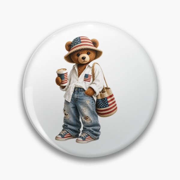 Item preview, Patriotic Teddy Bear Vintage Americana designed and sold by roartusa.