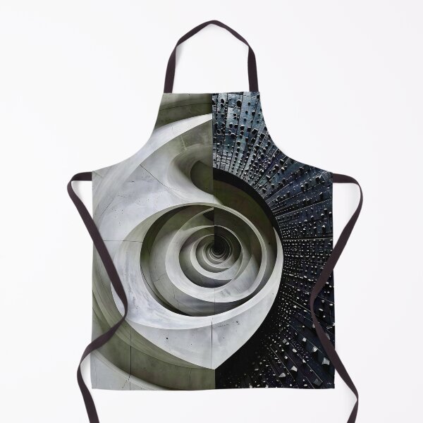 Item preview, Spiraling Geometric Structure in Gray Stone designed and sold by Vicky Brago-Mitchell®.