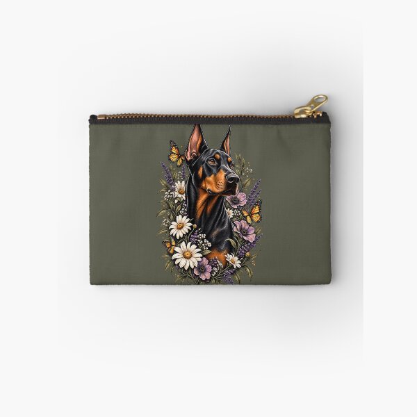 Item preview, Wildflower Doberman – Botanical Dog Art & Doberman Illustration designed and sold by AbderraimArt.